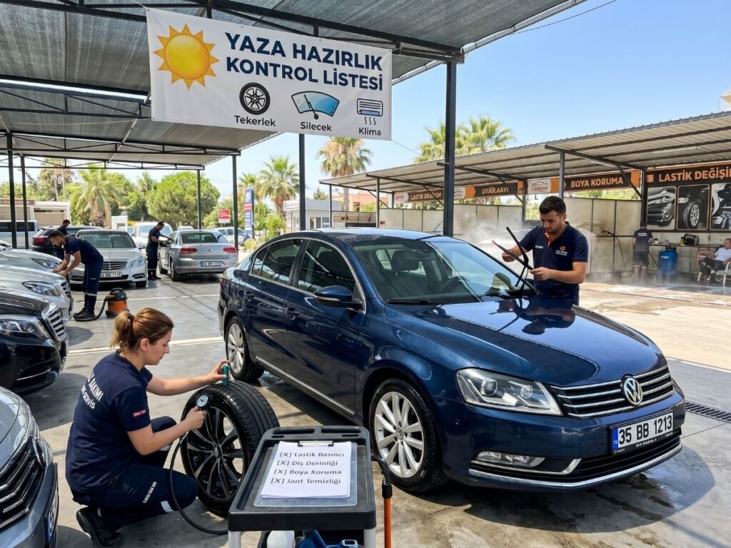 Yaz öncesi araç hazırlıkta lastik durumu ve hava basıncı kontrolü
